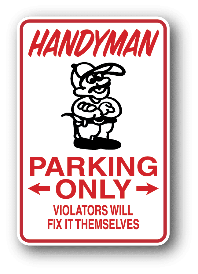 Image of Handyman Parking Only Sticker