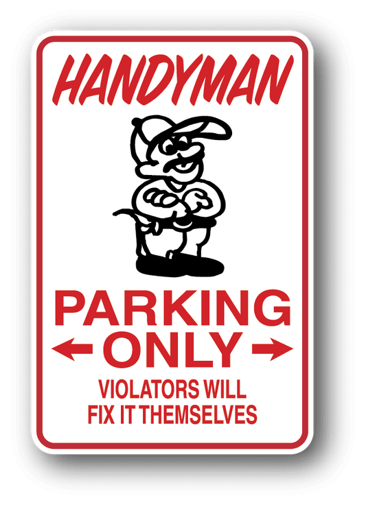 Image of Handyman Parking Only Sticker