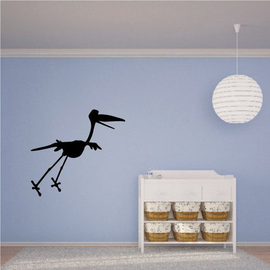 Image of Happy Flying Stork Decal