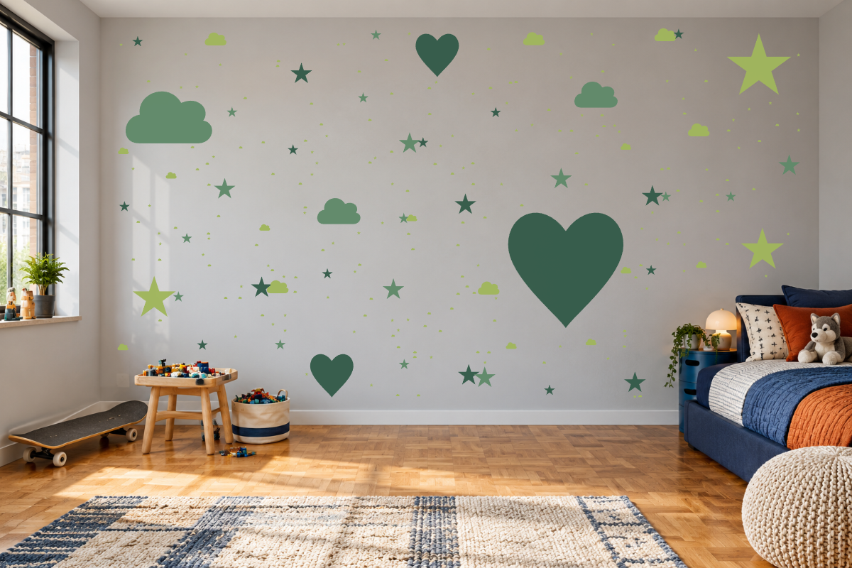 Happy Hearts Wall Decal Kit