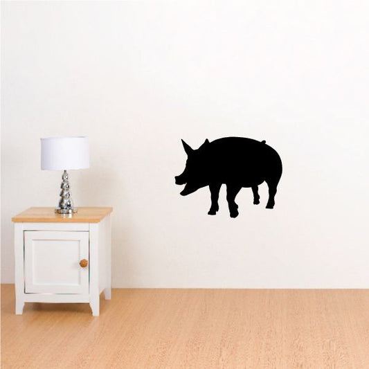 Image of Happy Pig Silhouette Decal