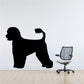 Happy Portuguese water dog silhouette decal, black