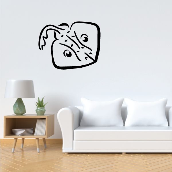 Image of Happy Round Stingray Decal