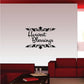 Ornate Harvest Blessings Thanksgiving wall decal with leaf frame