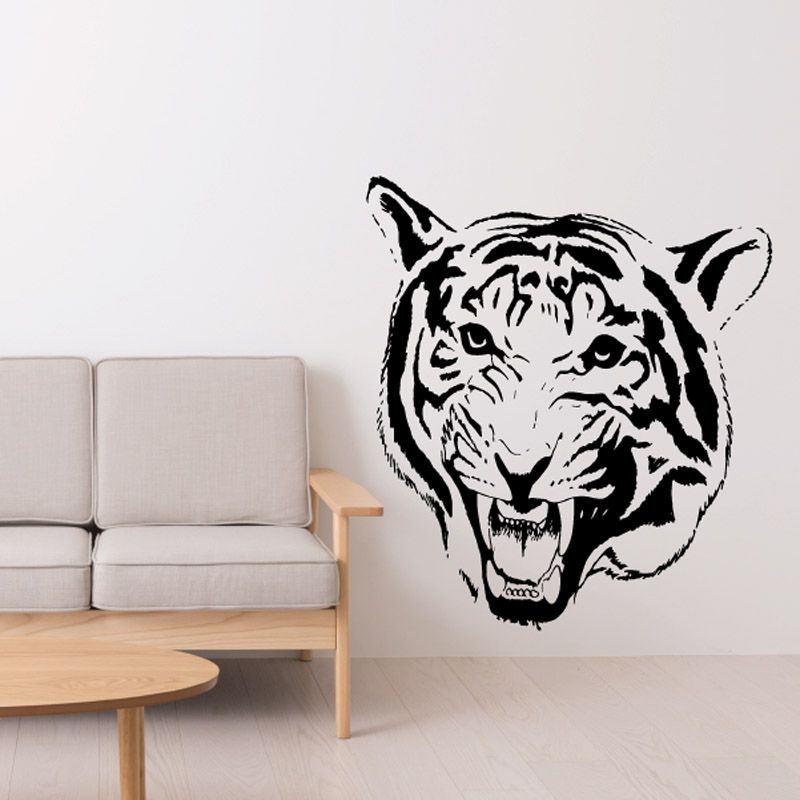 Image of Hateful Tiger Head Decal