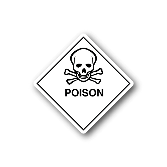 Image of Hazardous Safety Sign Wall Decal - Vinyl Sticker - Car Sticker - Die Cut Sticker - CD026