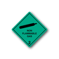 Green diamond safety sticker: NON FLAMMABLE GAS 2 with black symbol