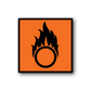 Fire hazard safety sign vinyl wall decal sticker with flame circle icon