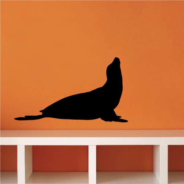 Image of Head Raised Seal Decal