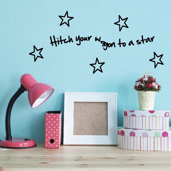 Image of Hitch your wagon to a star Wall Decal