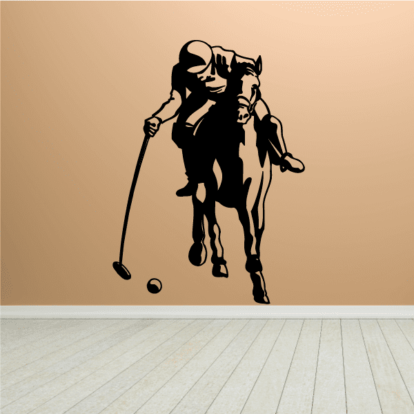 Image of Hitting ball Polo Player Decal