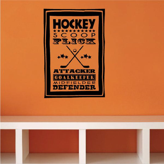 Image of Hockey Word Collage Decal