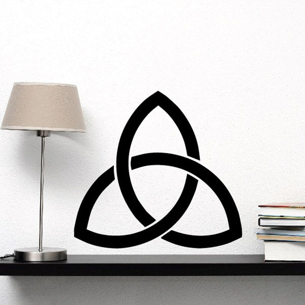 Holy Trinity decal featuring three interlocking black ovals on a white background