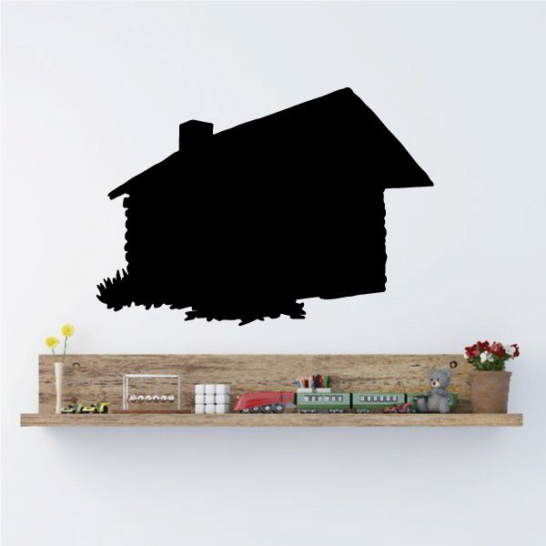 Black house silhouette wall decal