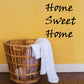 Home Sweet Home wall decal with three stacked lettering lines