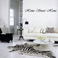 Home Sweet Home wall decal with black cursive lettering
