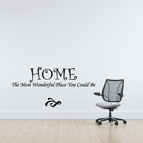 Image of Home the most wonderful place you could be Wall Quote Mural Decal