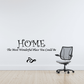Wall quote mural decal: “HOME” with “The Most Wonderful Place You Could Be” text