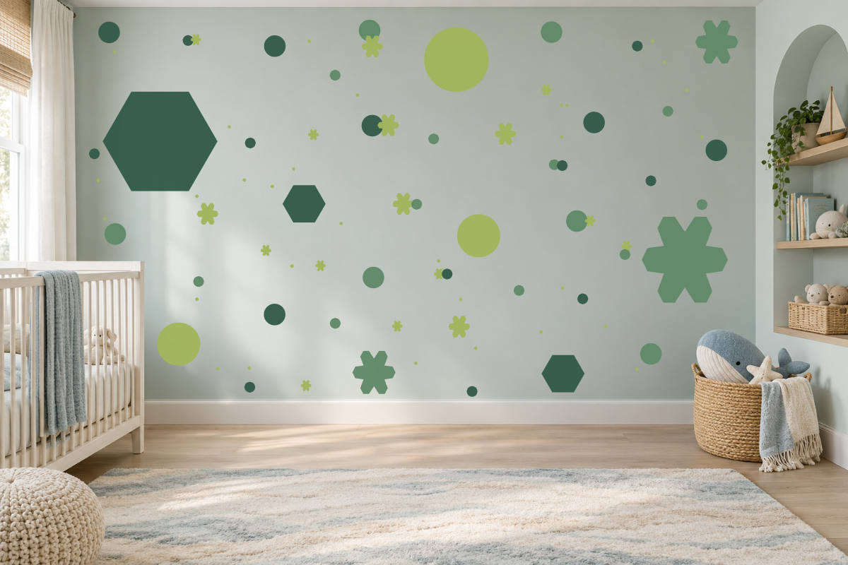 Honeycomb Blooms Wall Decal Kit