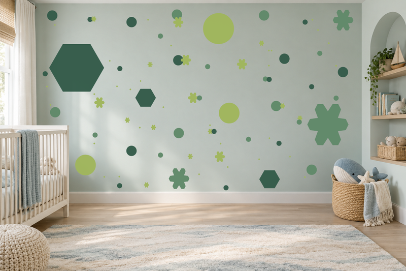 Honeycomb Blooms Wall Decal Kit