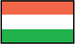 Hungary flag sticker with red, white, and green horizontal stripes
