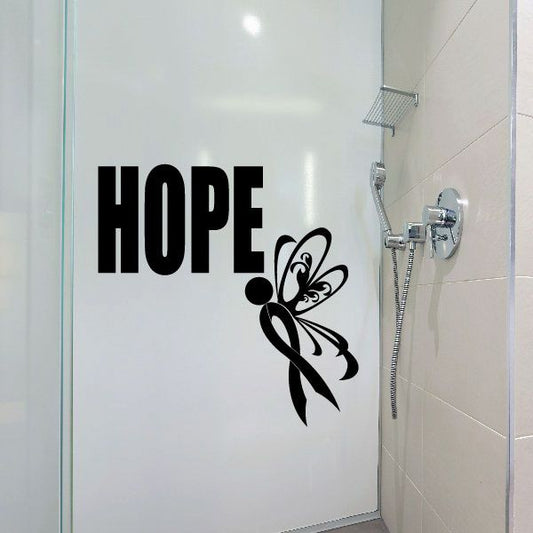 Image of Hope Butterfly Ribbons Decal