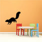Black hopping squirrel wall decal silhouette