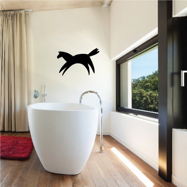 Black horse silhouette wall decal