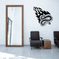 Black snake decal with white swirl lines and flame-style head design
