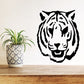 Tiger face wall decal, black-and-white stripes