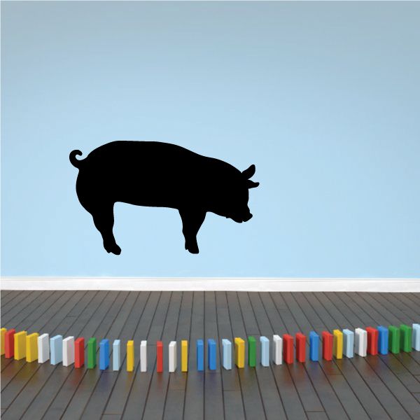 Image of Hunched Standing Pig Decal