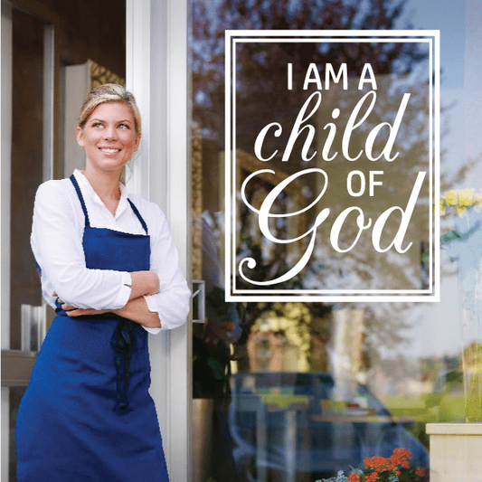 Image of I Am A Child of God Rectangle Decal