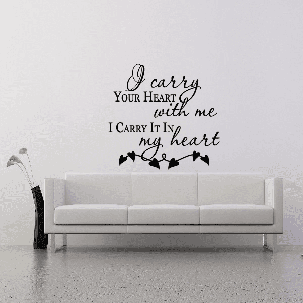 Image of I carry your heart with me I carry it in my heart Decal