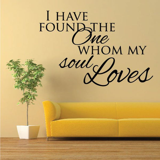 Image of I Have Found the One Whom My Soul Loves Decal