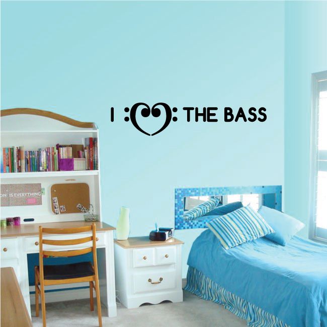 Image of I Love Bass Decal