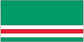 Green, white, and red horizontal striped flag sticker