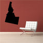 Idaho state decal with black outline map silhouette