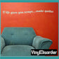Wall decal with white quote: 'If life gives you scraps...make quilts!'