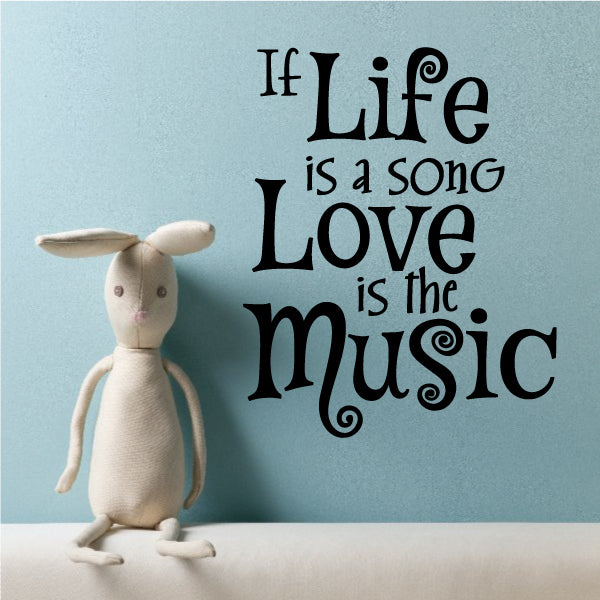 Image of If Life is a song Love is the Music Decal