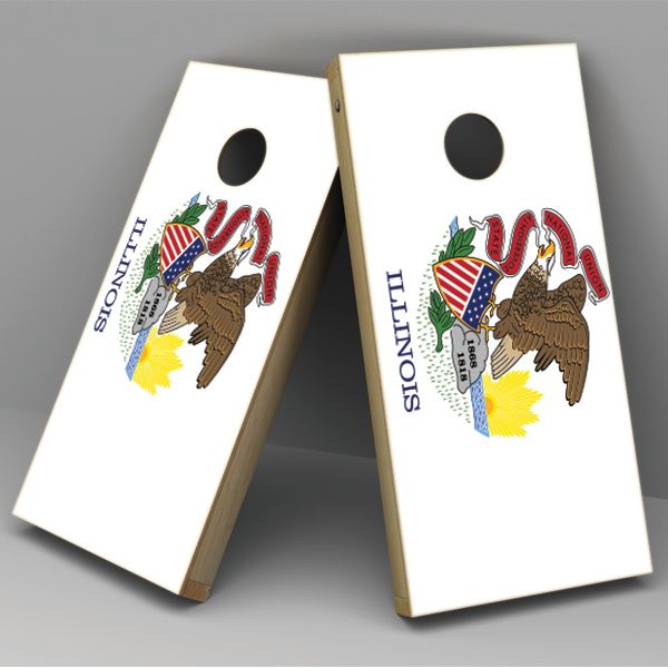 Illinois Flag Cornhole Board Vinyl Decal Wrap