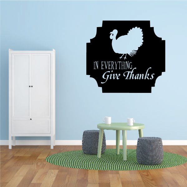 Image of In Everything Give Thanks Thanksgiving Turkey Decal