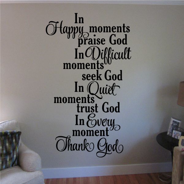 Image of In Happy Moments Praise God Decal