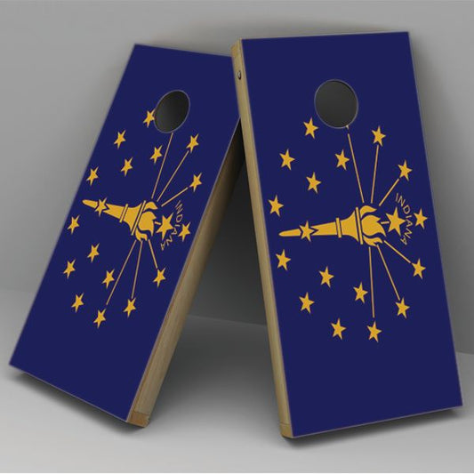 Indiana Flag Cornhole Board Vinyl Decal Wrap