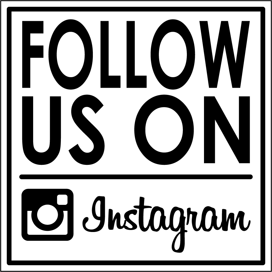 Follow Us on Instagram Sticker - Vinyl Sticker - Car Sticker - 003, isolated printed sticker artwork