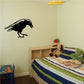 Black crow wall decal silhouette