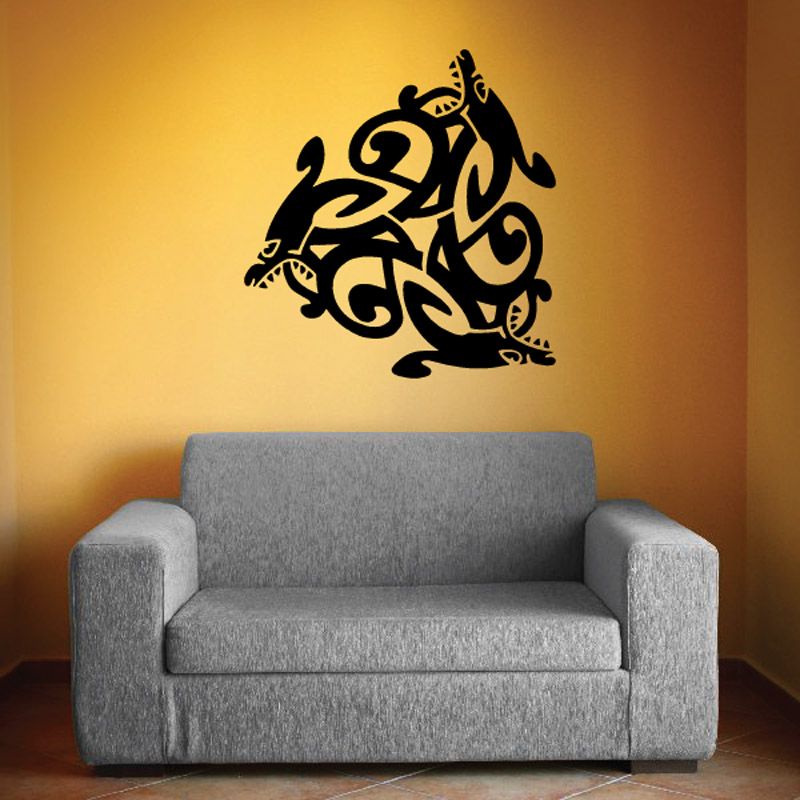 Image of Interlocking Abstract Seal Design Decal