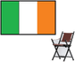 Ireland flag sticker with vertical green, white, and orange stripes