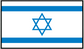 Israel flag sticker, rectangular white-blue stripes with blue Star of David center