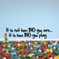 Wall decal quote in black with colorful block pile design