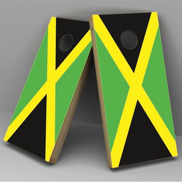 Jamaica Flag Cornhole Board Vinyl Decal Wrap